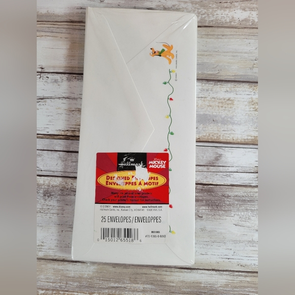 Hallmark Christmas Envelopes Pack of 25 Mickey Pluto - Picture 1 of 7